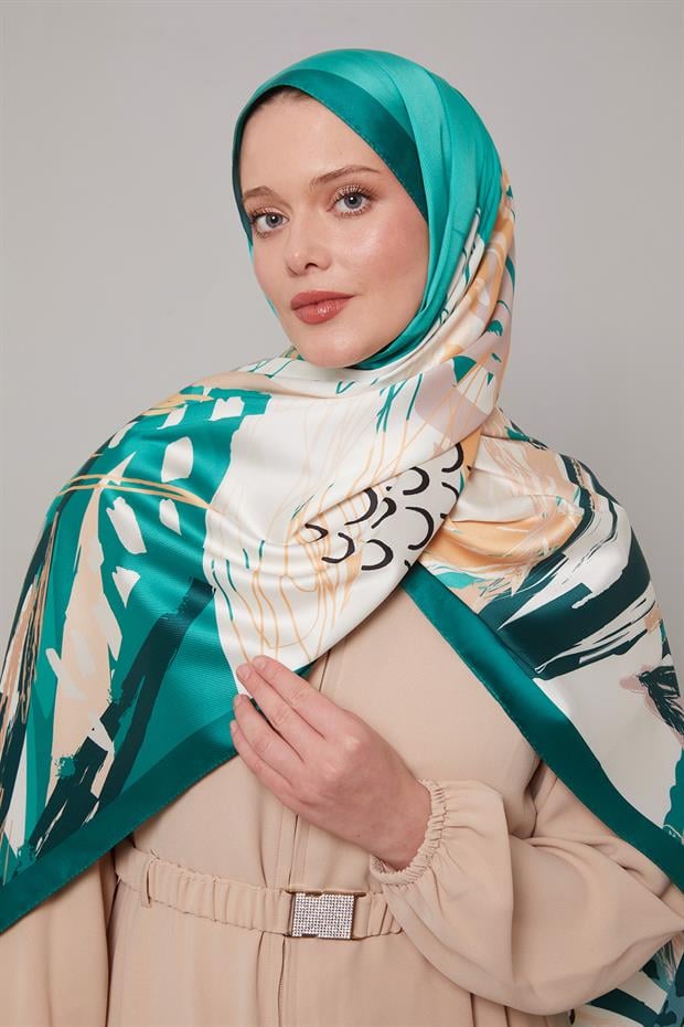 Benetton Fırçalı Desen Twill Şal