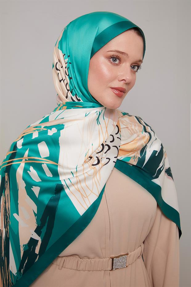 Benetton Fırçalı Desen Twill Şal