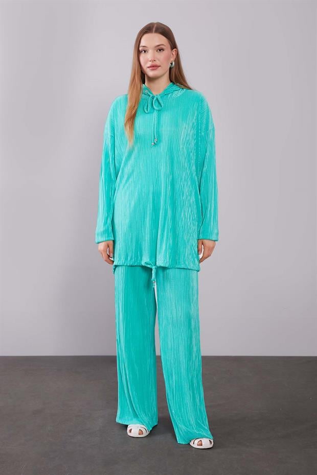 Benetton Kapüşonlu Bağcık Detaylı İkili Takım