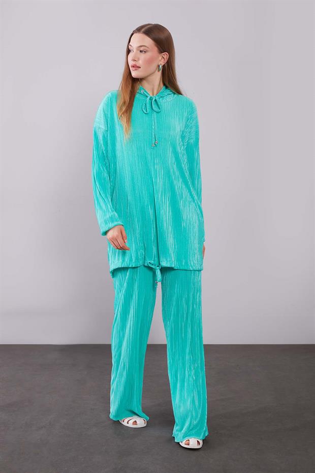 Benetton Kapüşonlu Bağcık Detaylı İkili Takım