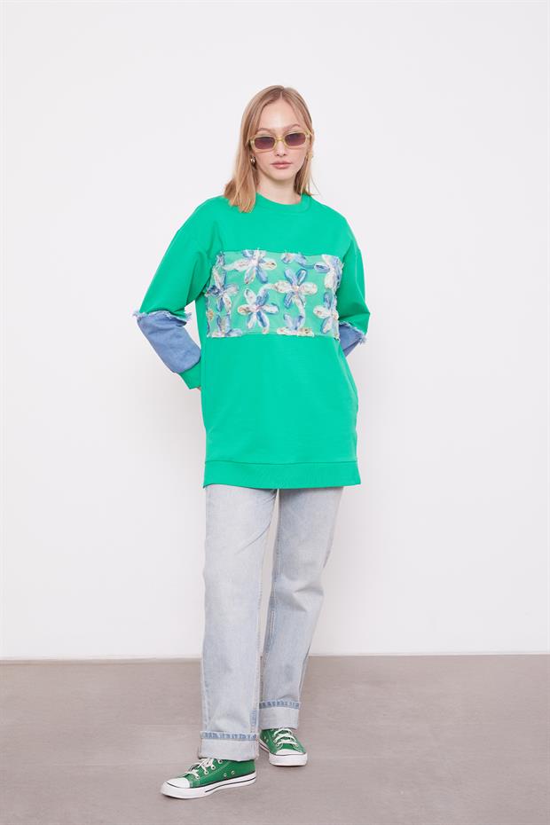 Benetton TÜL GARNİLİ SWEAT