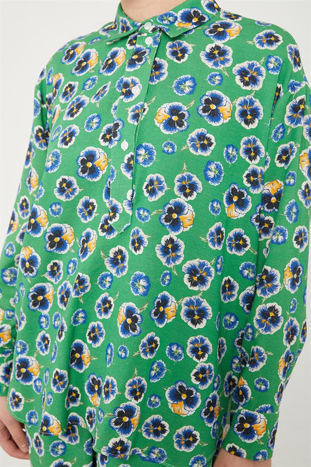 Benetton Menekşe Desenli Alt- Üst Takım