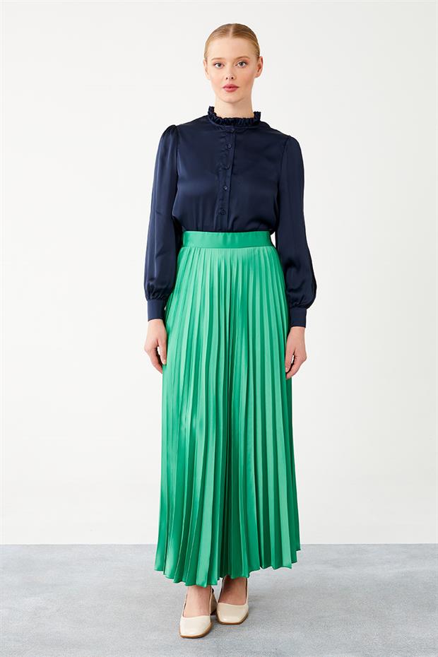 Benetton Piliseli Saten Etek