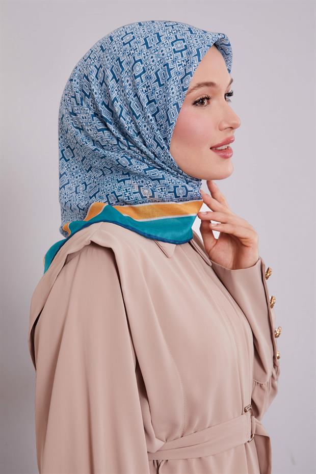 Benetton Puzzle Desen Soft Eşarp