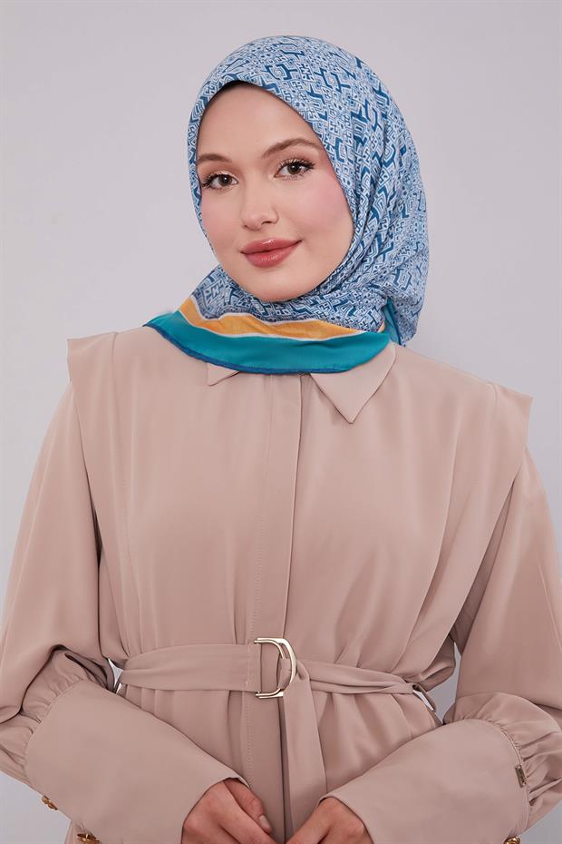 Benetton Puzzle Desen Soft Eşarp