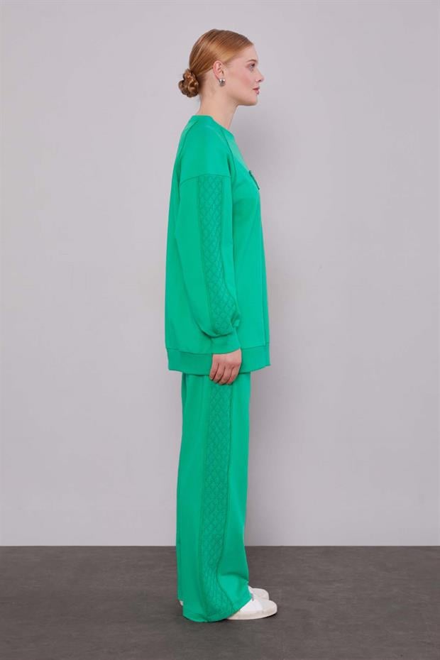 Benetton Şerit Dantel Detaylı Spor Takım