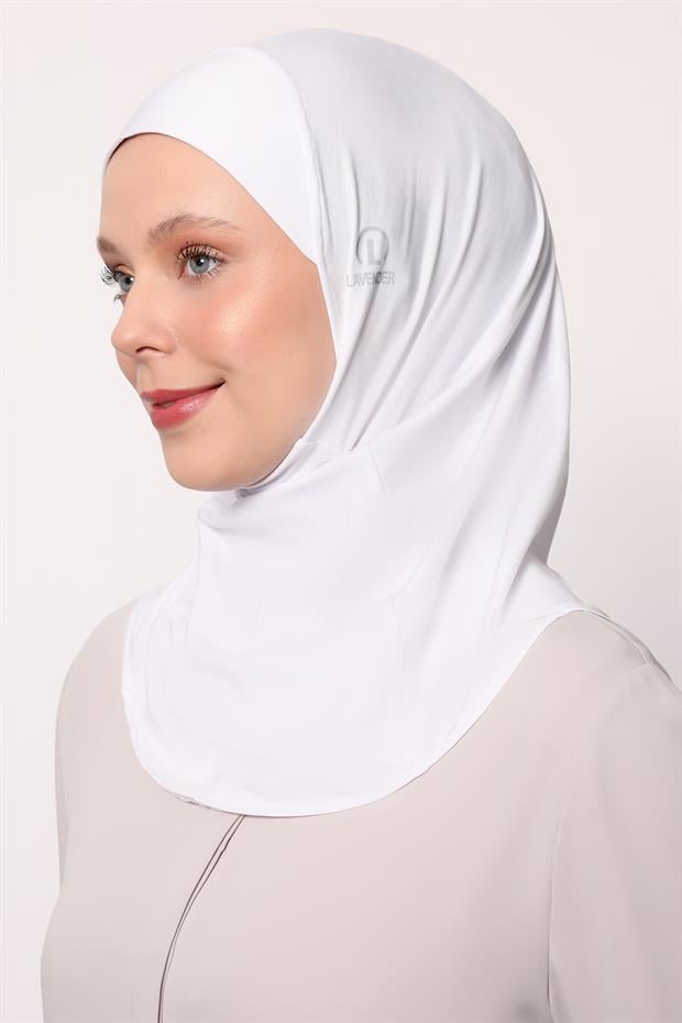 Beyaz Hijab Sport Bone