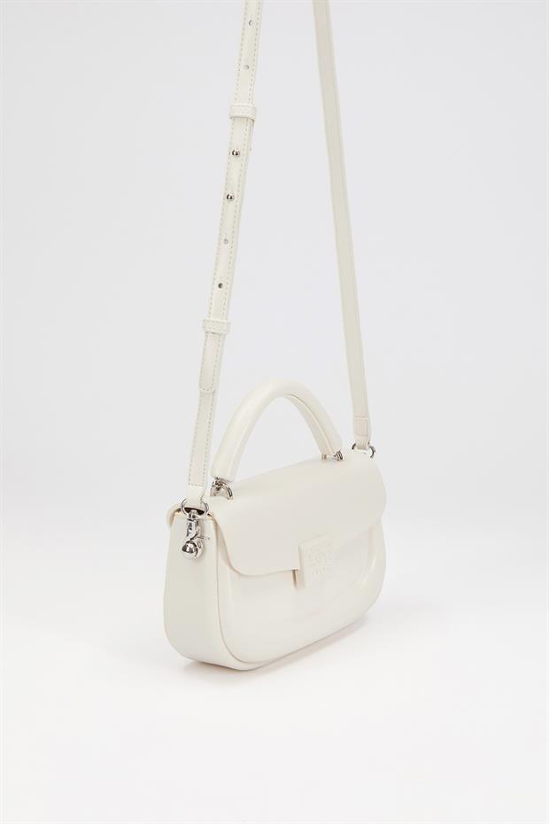 Beyaz İnci Askılı Omuz Çantası