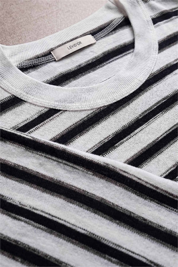 Bisiklet Yaka Oversize Sweatshirt Siyah - Beyaz