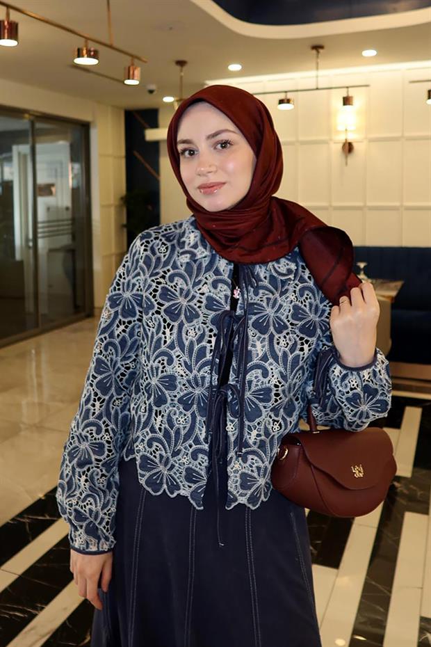 Bordo Benek Desen Monogram İpek Eşarp