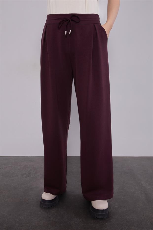 Bordo Cep Aksesuar Detaylı İkili Takım