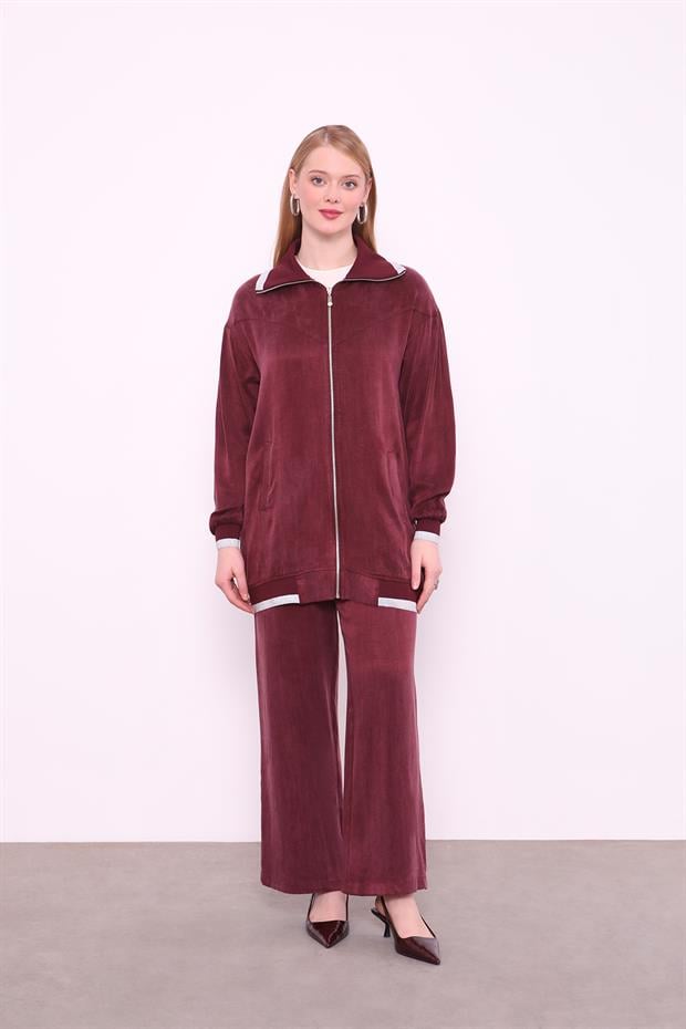 Bordo Fermuar Kapamalı Cupra Spor Takım