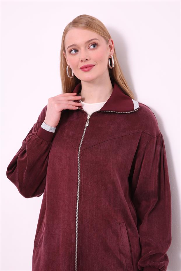 Bordo Fermuar Kapamalı Cupra Spor Takım