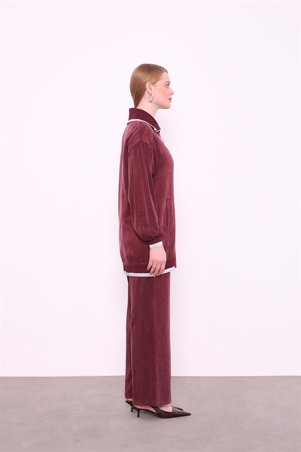 Bordo Fermuar Kapamalı Cupra Spor Takım