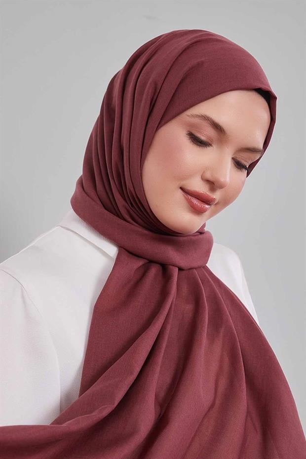 Bordo Düz Tensel Şal