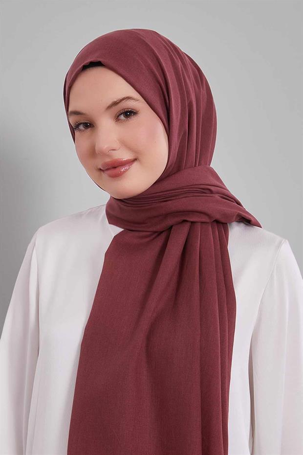 Bordo Düz Tensel Şal