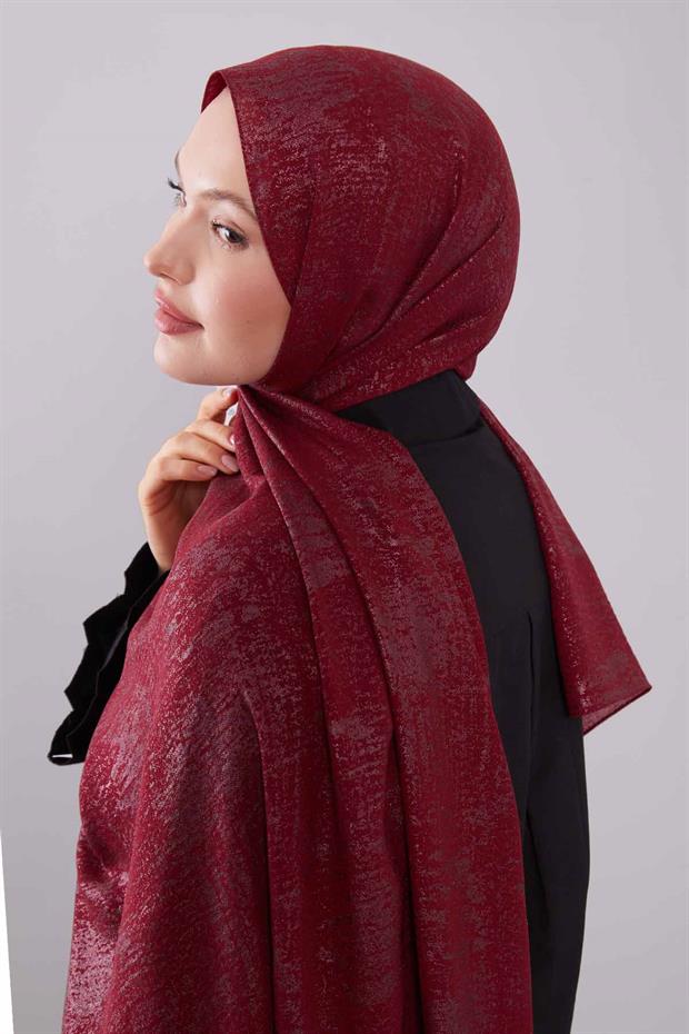 Bordo Shine Cazz Şal