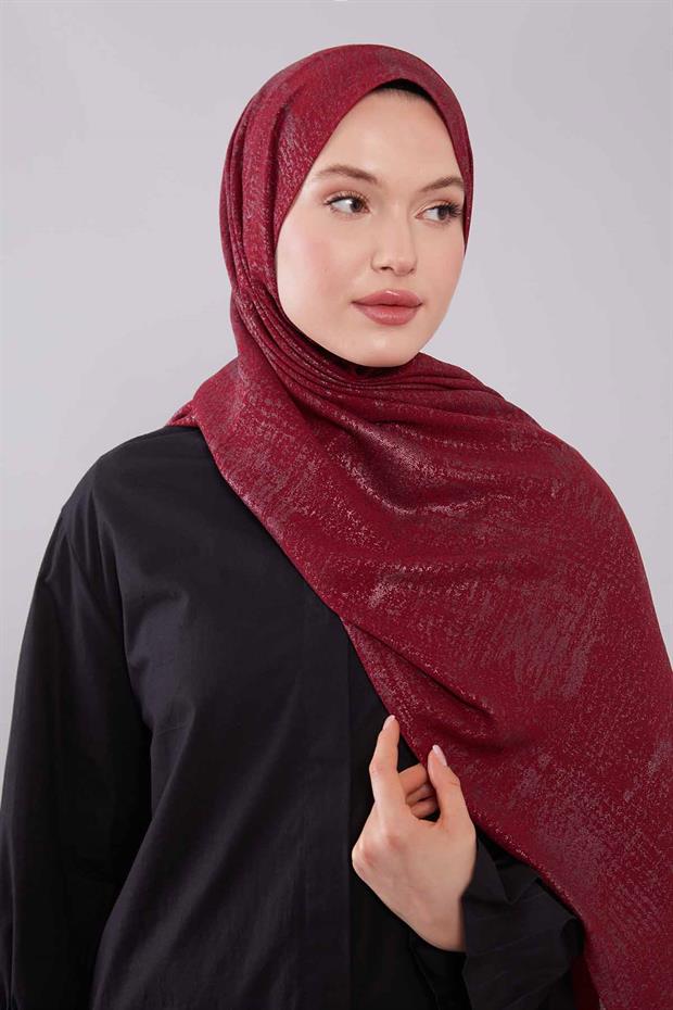 Bordo Shine Cazz Şal