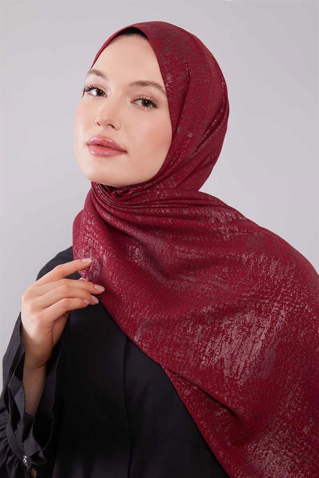 Bordo Shine Cazz Şal