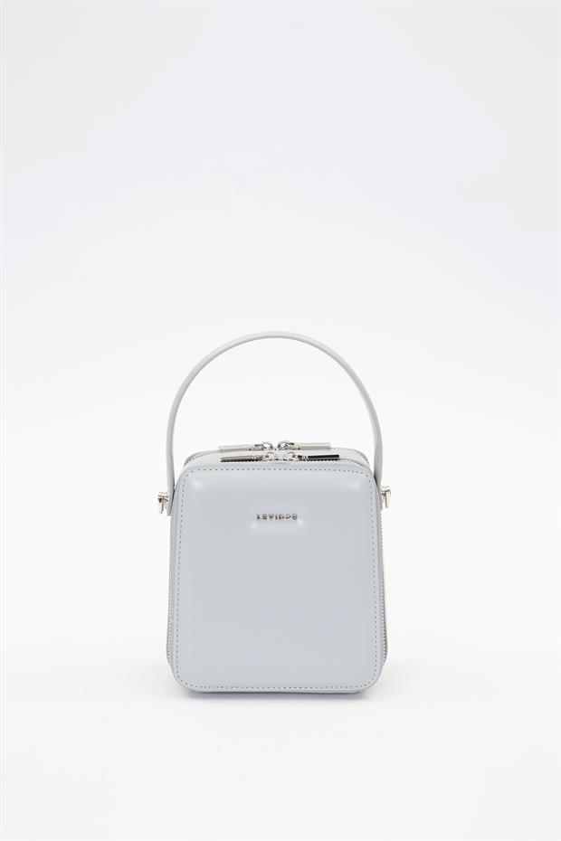 Buz Mavisi Dikdörtgen Model Omuz Çantası