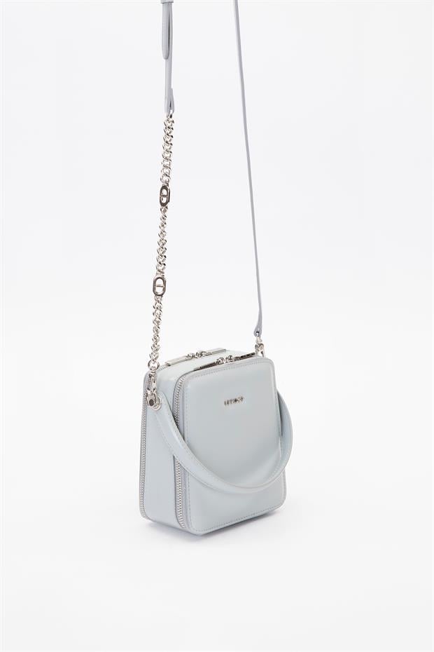 Buz Mavisi Dikdörtgen Model Omuz Çantası