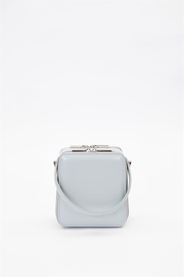 Buz Mavisi Dikdörtgen Model Omuz Çantası