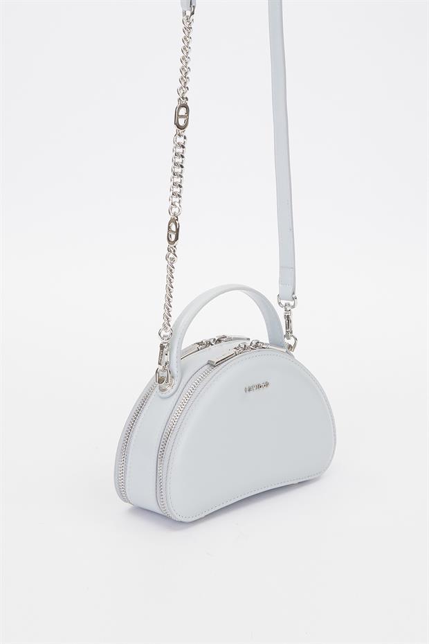 Buz Mavisi Yarım Ay Model Omuz Çantası