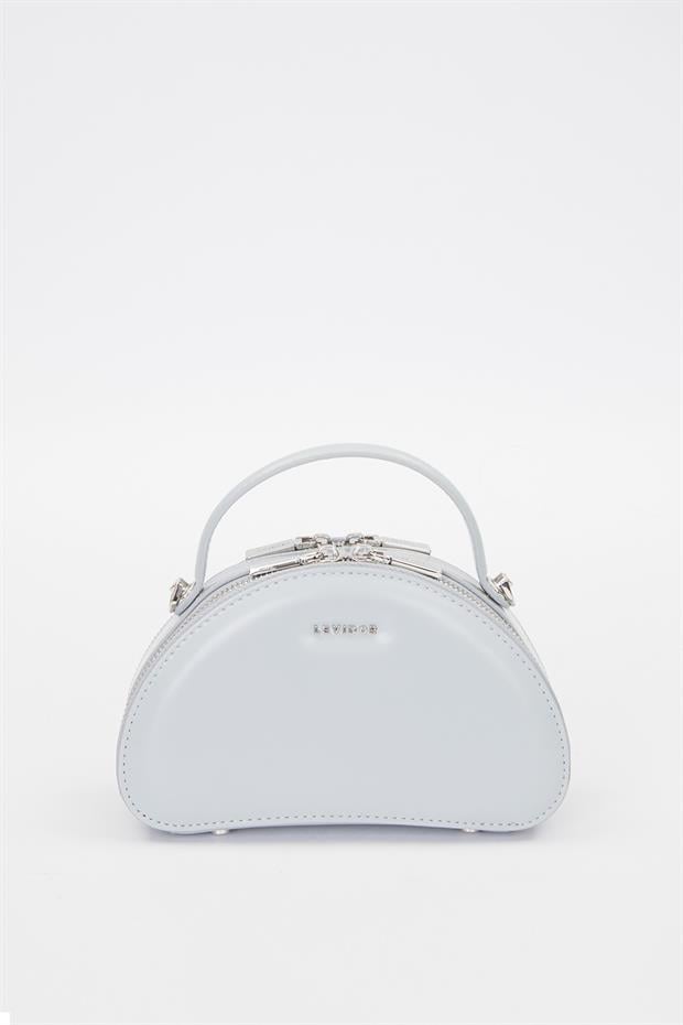 Buz Mavisi Yarım Ay Model Omuz Çantası