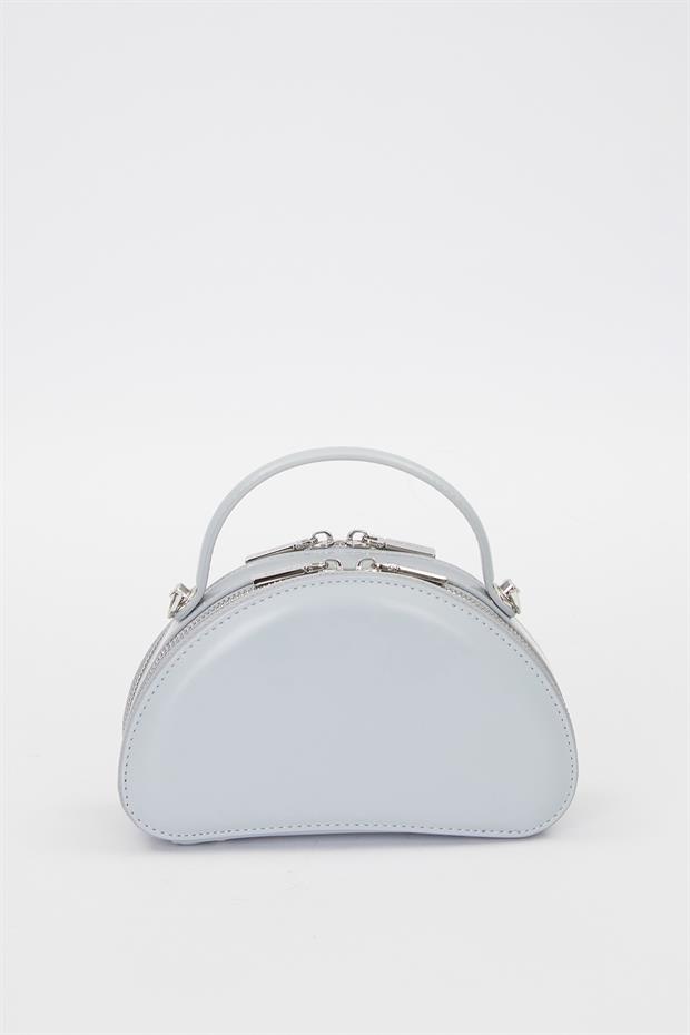 Buz Mavisi Yarım Ay Model Omuz Çantası