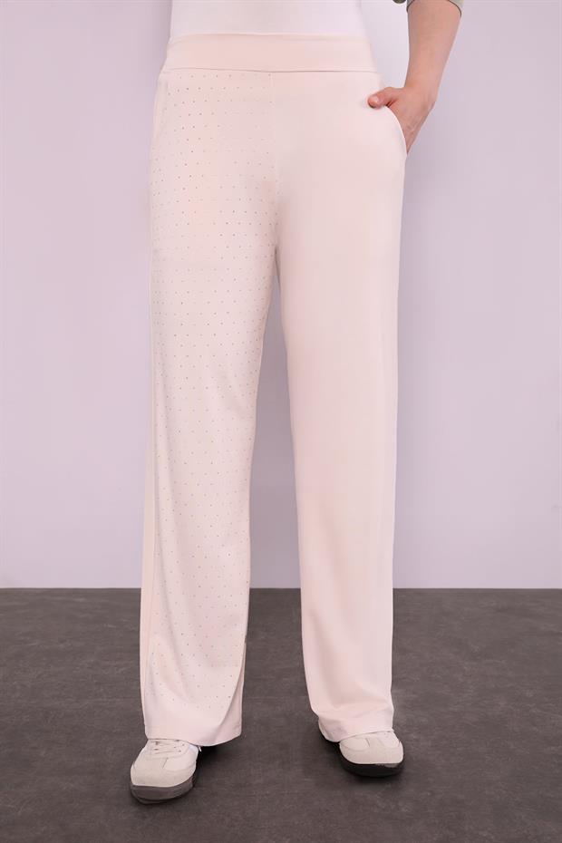 Çağla Yeşili Yonca Desen Detaylı İkili Takım