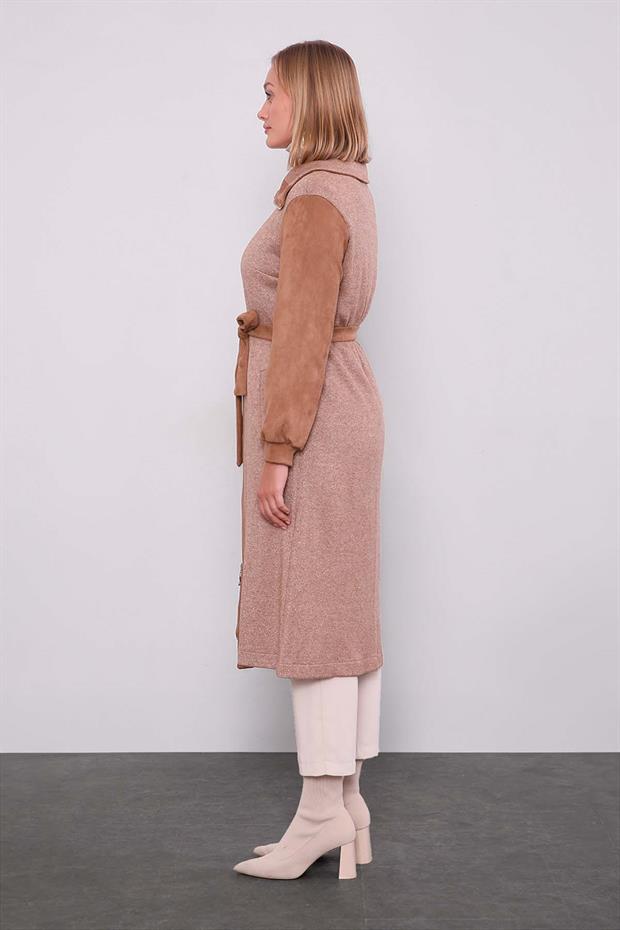 Camel Bel Bağlamalı Süet Kap