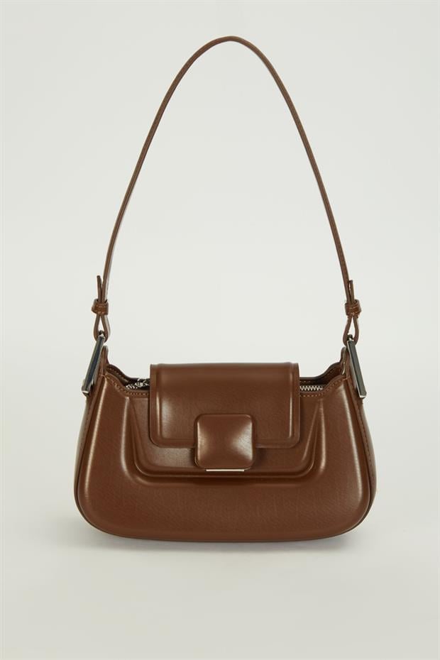 Camel Büyük Tokalı Baget Çanta