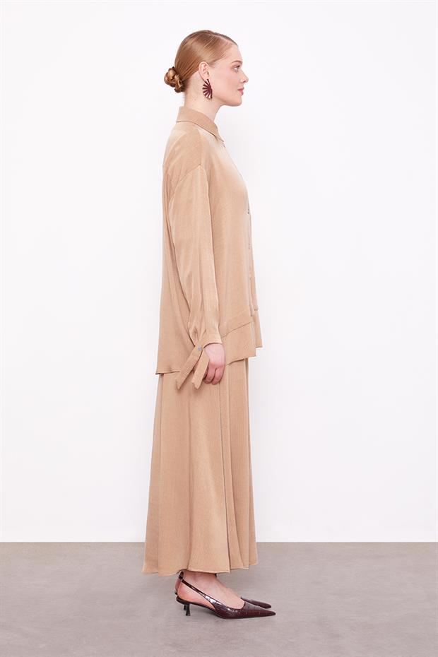 Camel Cep Detaylı İkili Takım