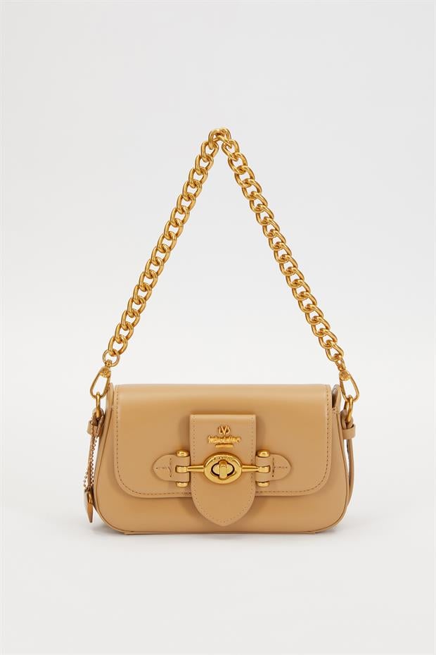 Camel Çevirme Kilit Omuz Çantası