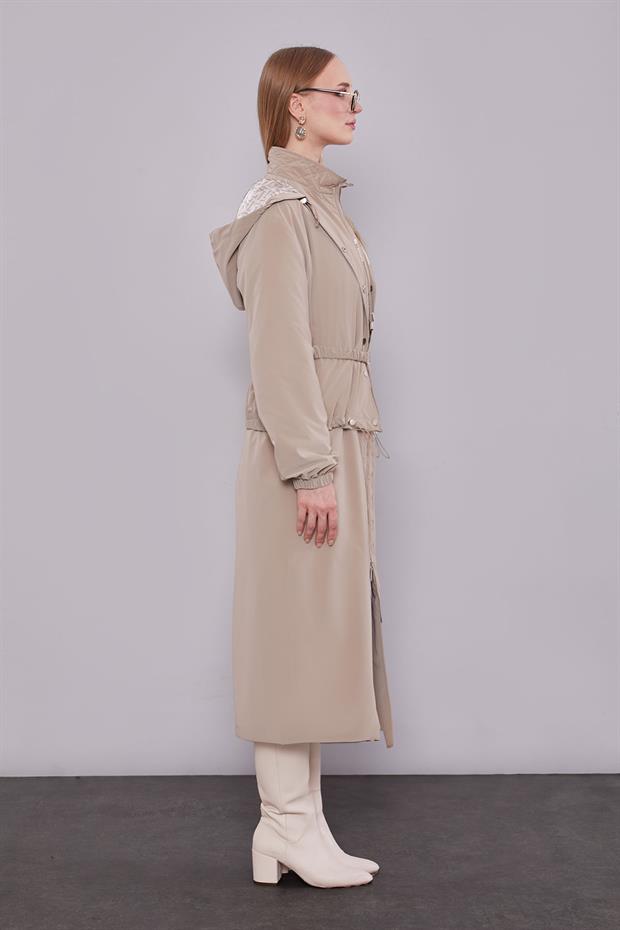 Camel Çıkarılabilir Detaylı Trençkot