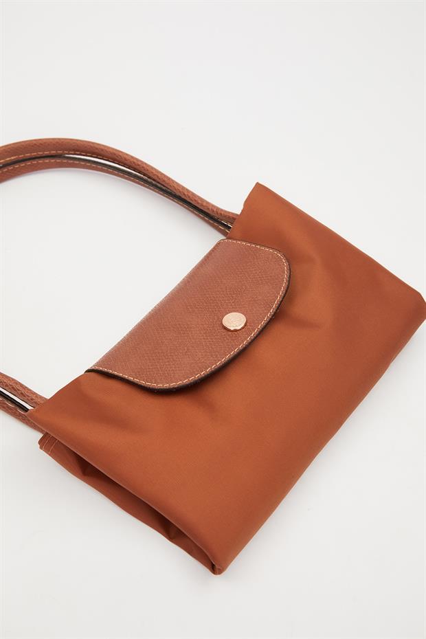 Camel Deri Askılı Tote Omuz Çantası