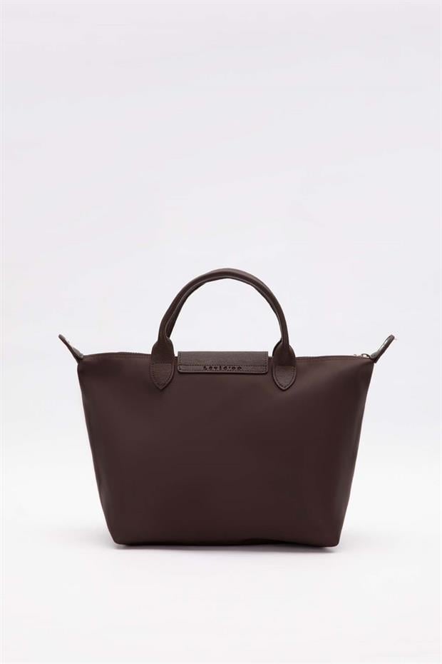 Camel Deri Kapaklı Omuz Çantası