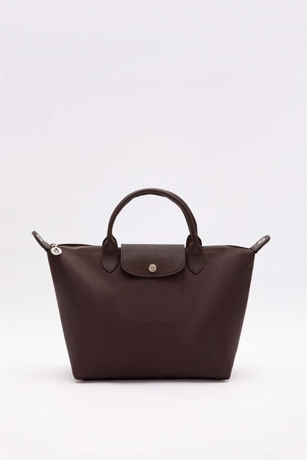 Camel Deri Kapaklı Omuz Çantası