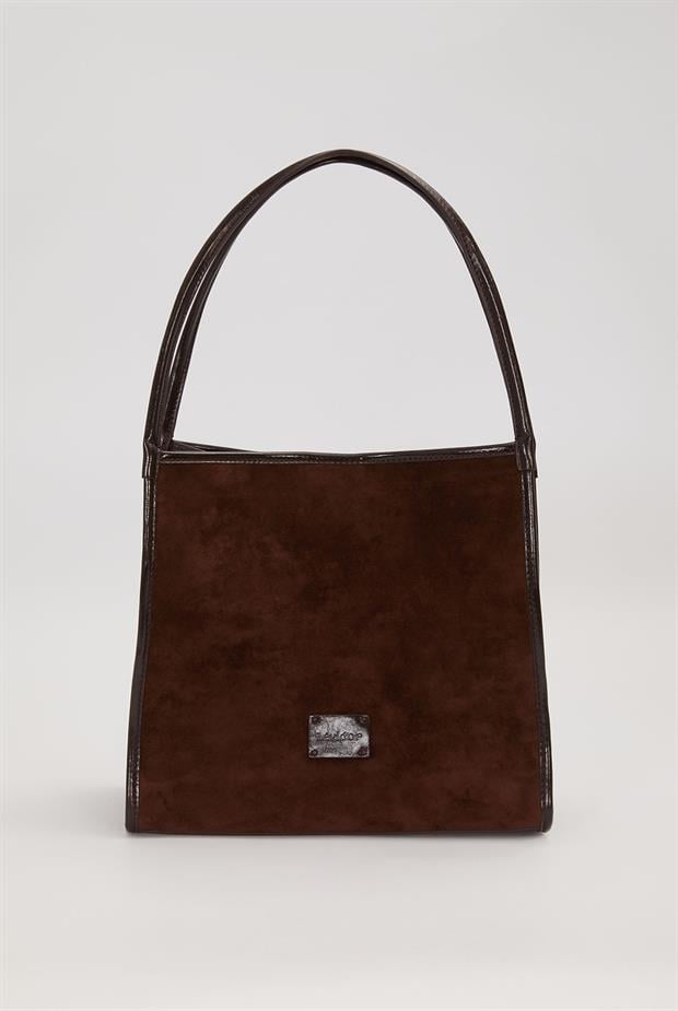 Camel Dikdörtgen Form Geniş Omuz Çantası