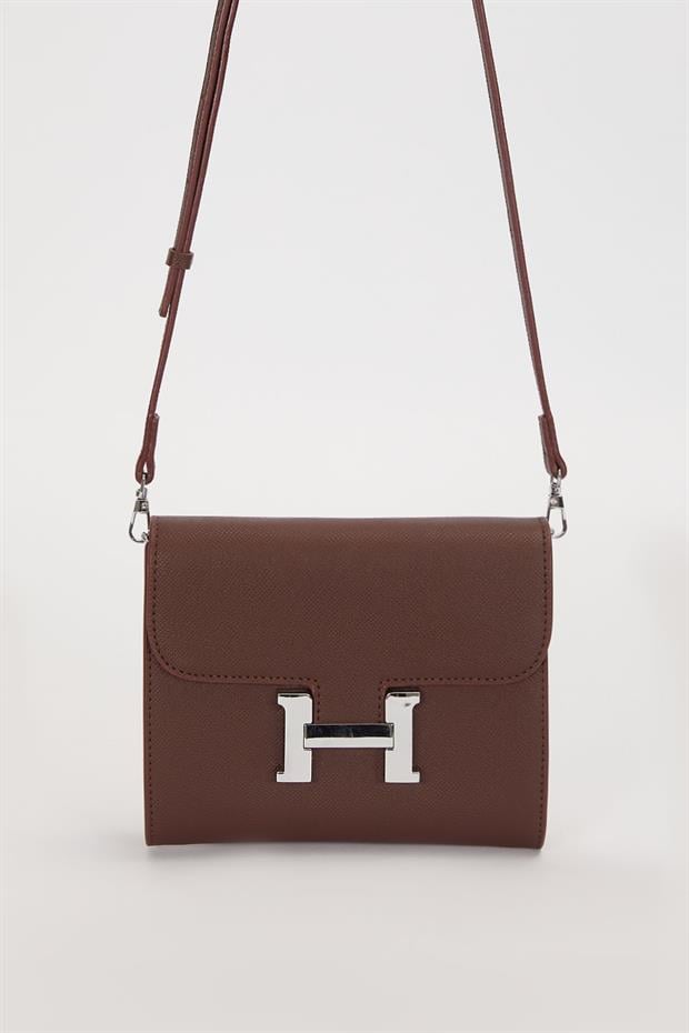 Camel Düz Form Omuz Çantası