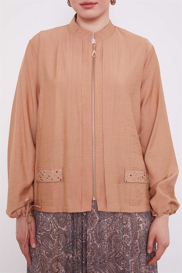 Camel Etnik Desen Etek Takım