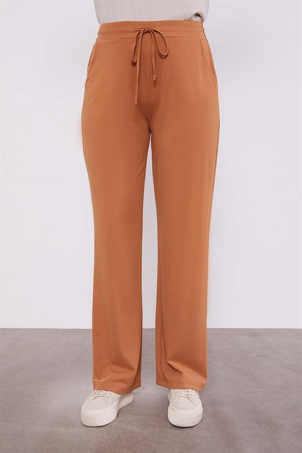 Camel Hasır Püskül Detaylı İkili Takım