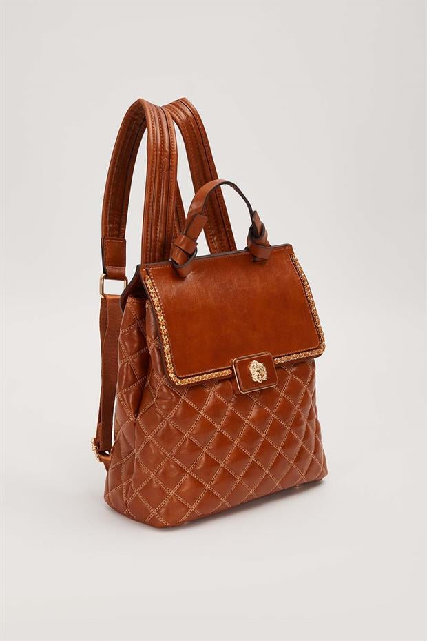 Camel Kapitone Model Sırt Çantası