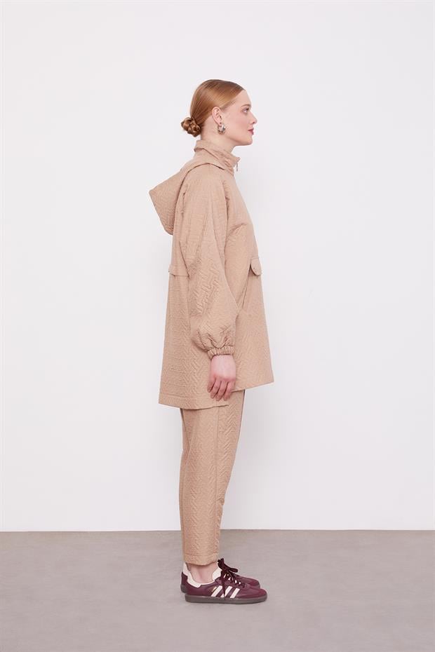 Camel Kapüşonlu Spor Takım