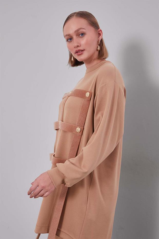 Camel Kare Görünümlü İkili Takım