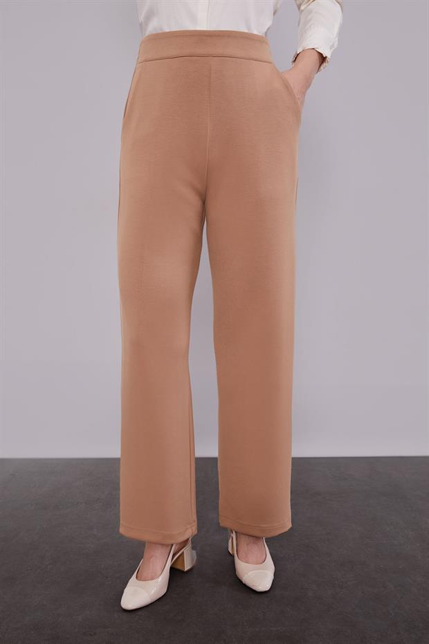 Camel Kruvaze Kürk Yakalı İkili Takım