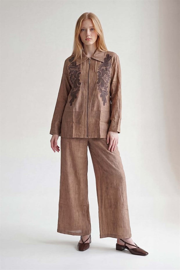 NAKIŞ İŞLEMELİ İKİLİ TAKIM Camel