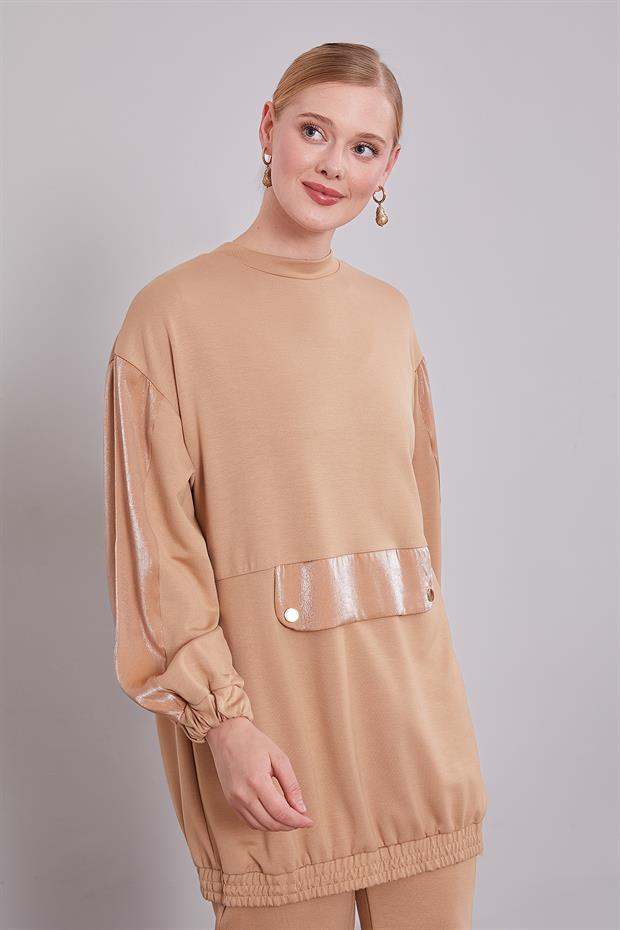 Camel Parıltılı Şerit Detay İkili Takım