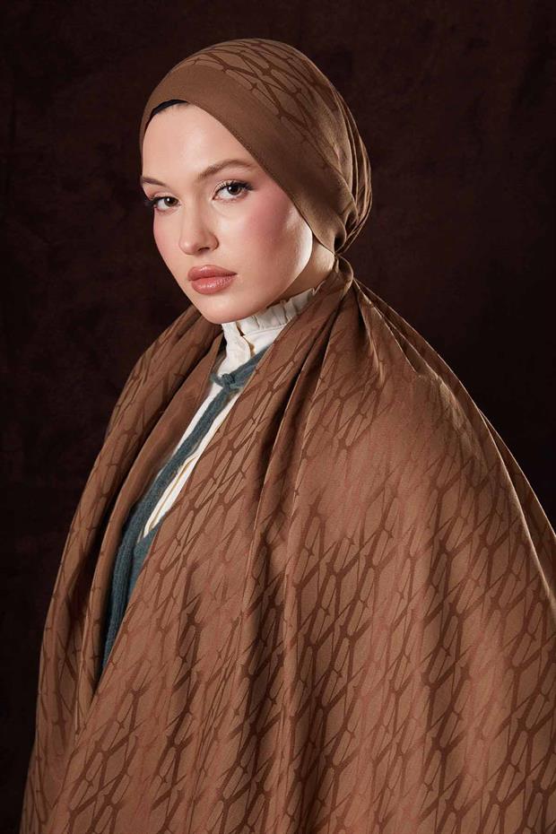 Camel Sarmal Desen Naia Jakar Şal