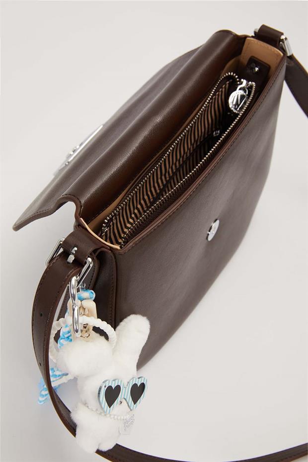 Camel Tavşan Charm Detaylı Omuz Çantası